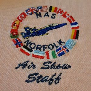 Lot- Air Show Pink Polo, Posters, Dog Tags; NAS Norfolk- Oceana* 2005 * Men's XL